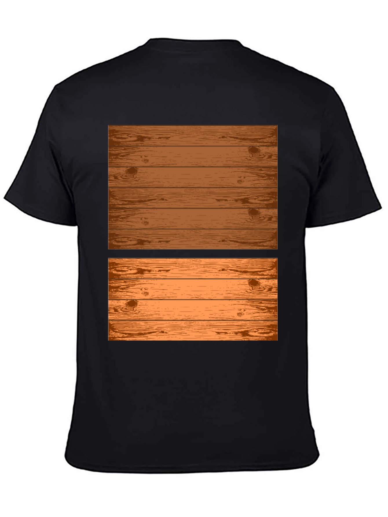 Wooden Plank Graphic Tee - Rustic Design