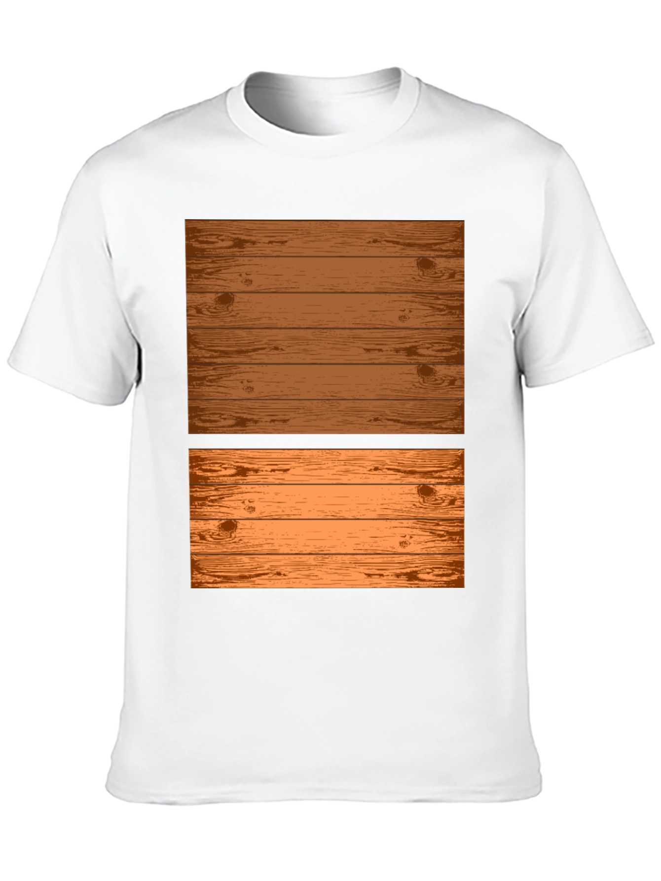 Wooden Plank Graphic Tee - Rustic Design