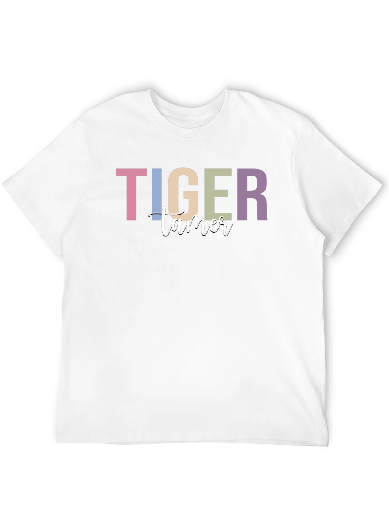 Tiger Tamer Graphic Print Black T-Shirt