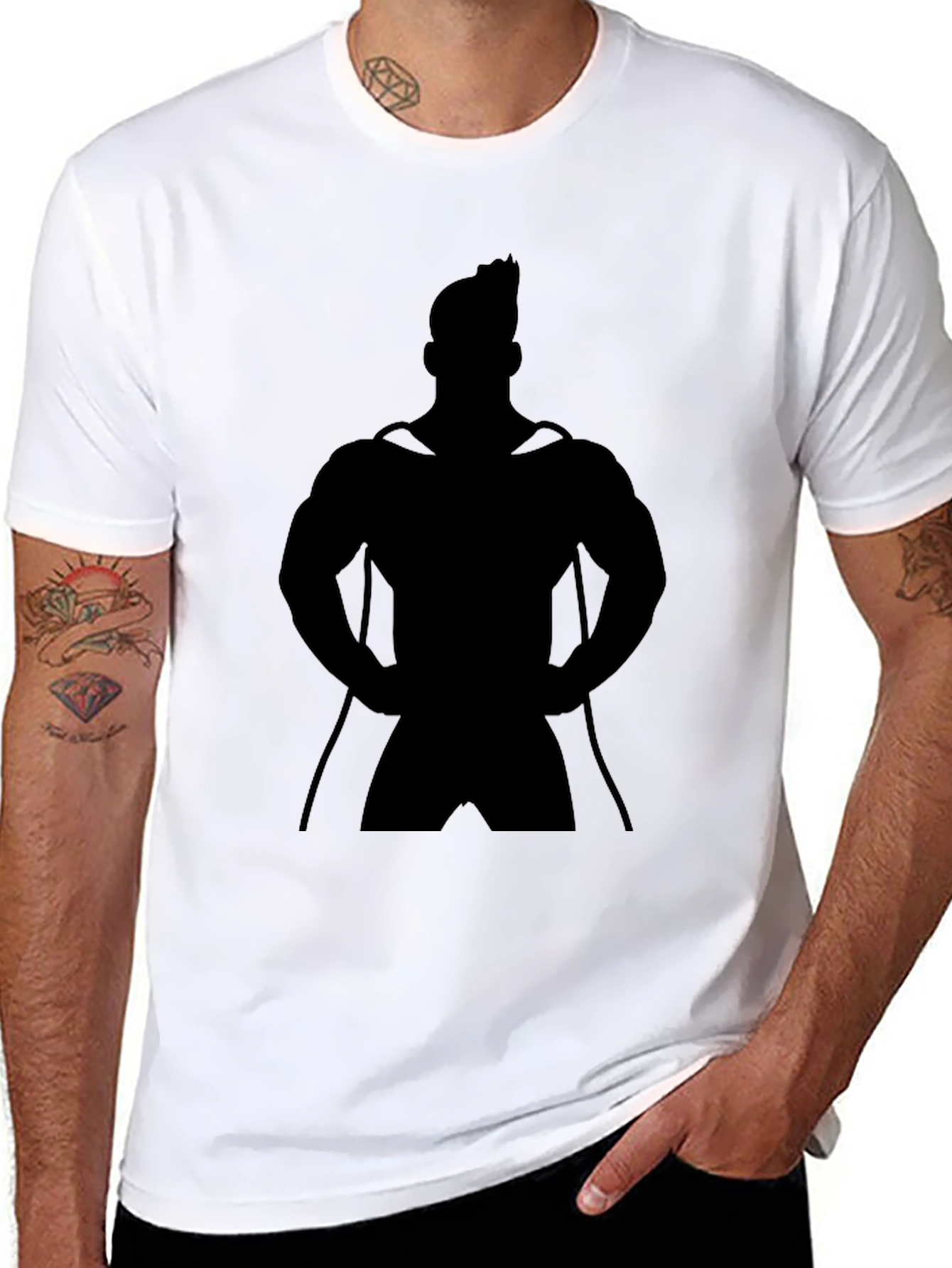 Superhero Silhouette T-Shirt - Heroic Design