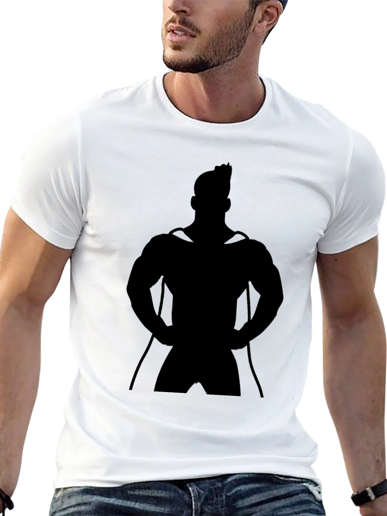 Superhero Silhouette T-Shirt - Heroic Design
