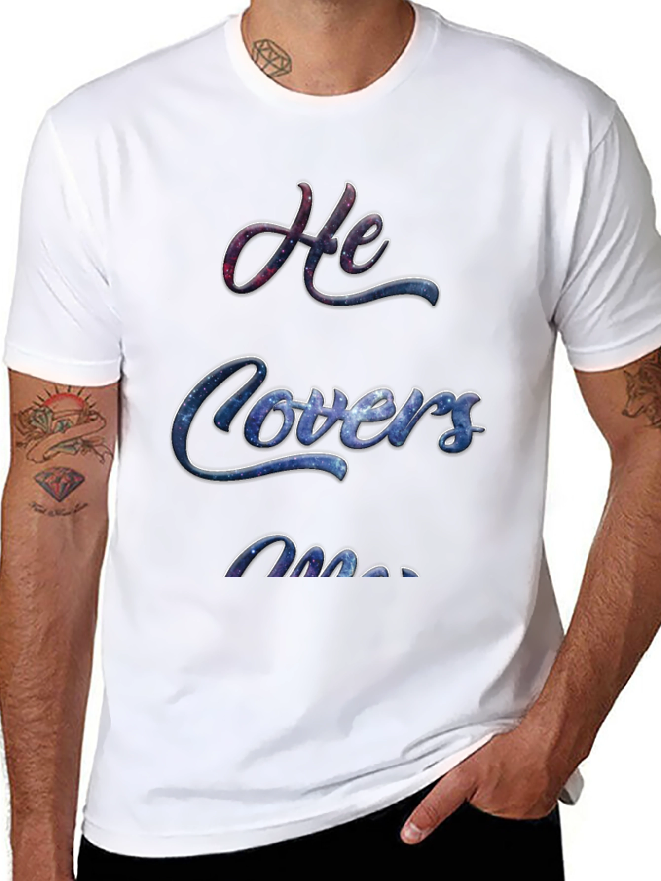 He Covers Me Graphic T-Shirt