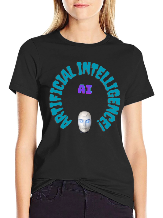 AI Intelligence Graphic Tee - Futuristic Design