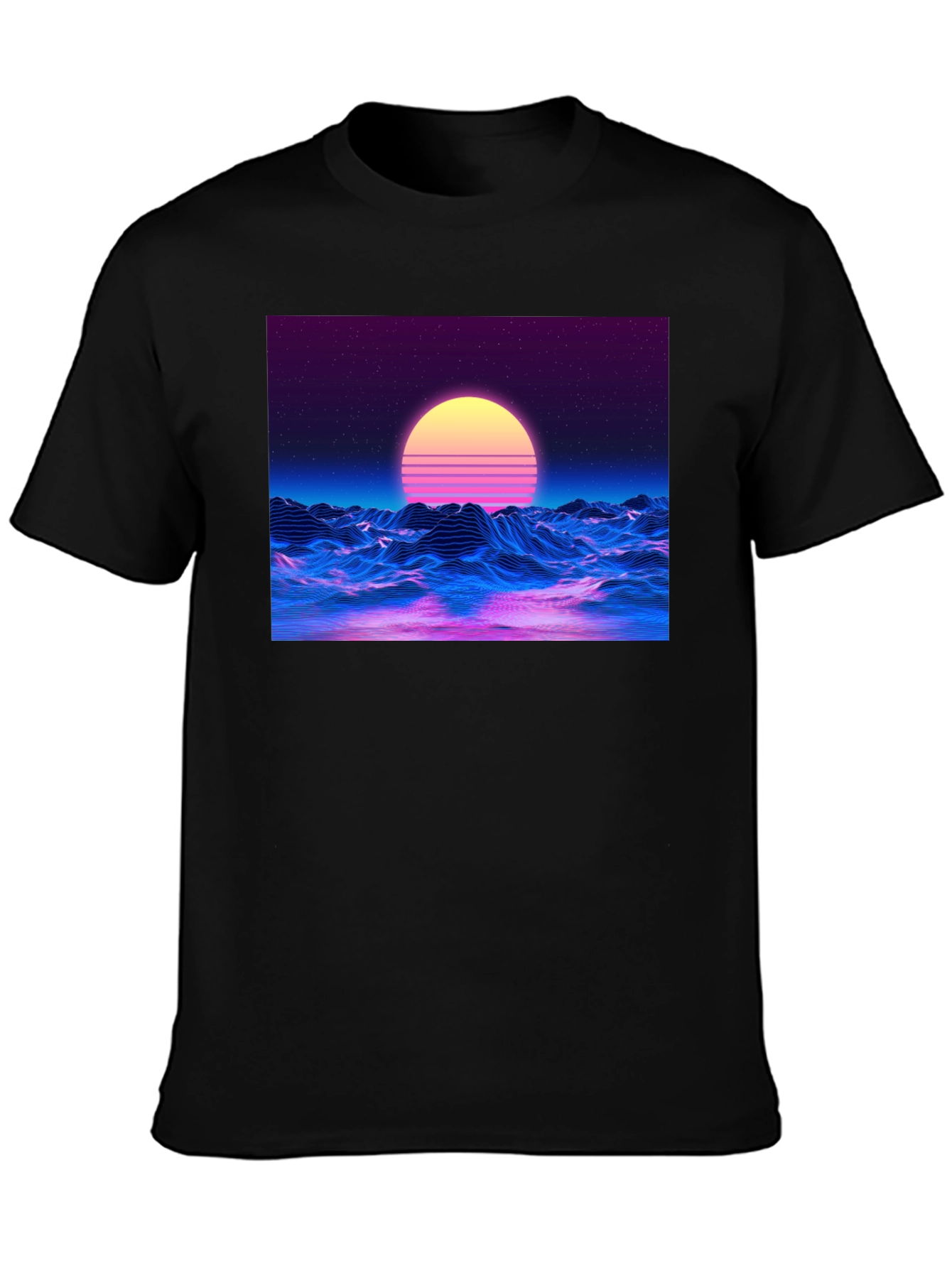 Retro Wave T-Shirt - Synthwave Sunset