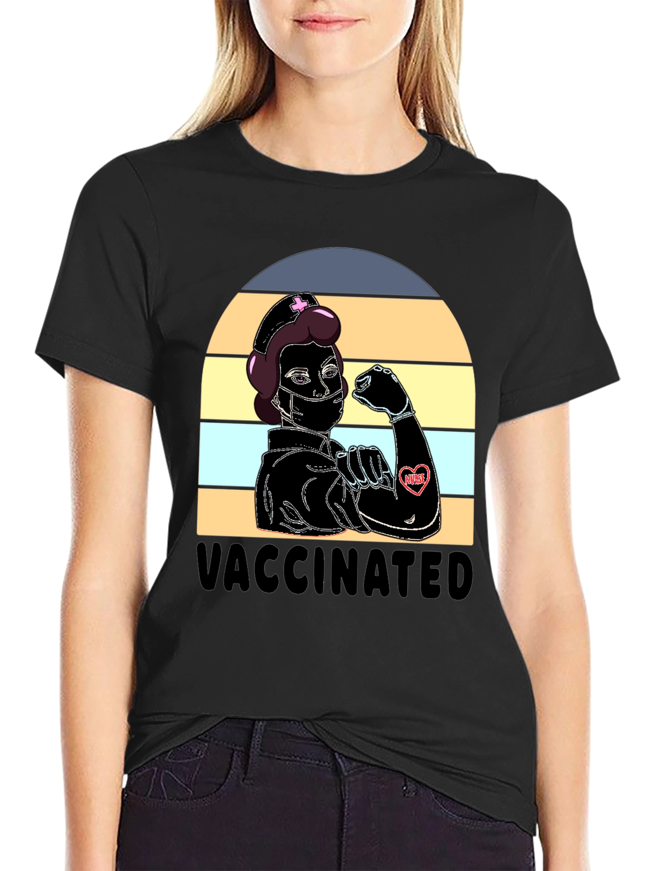 Vaccinated Nurse T-Shirt - Strong & Proud