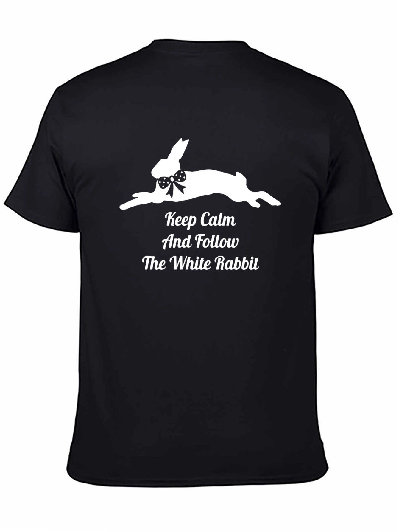 Keep Calm White Rabbit Graphic T-Shirt