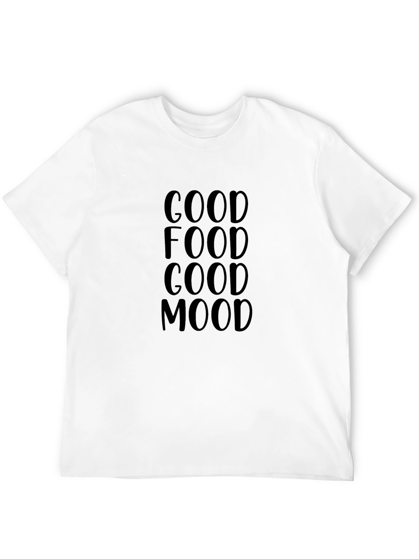 Good Food Good Mood Black Tee