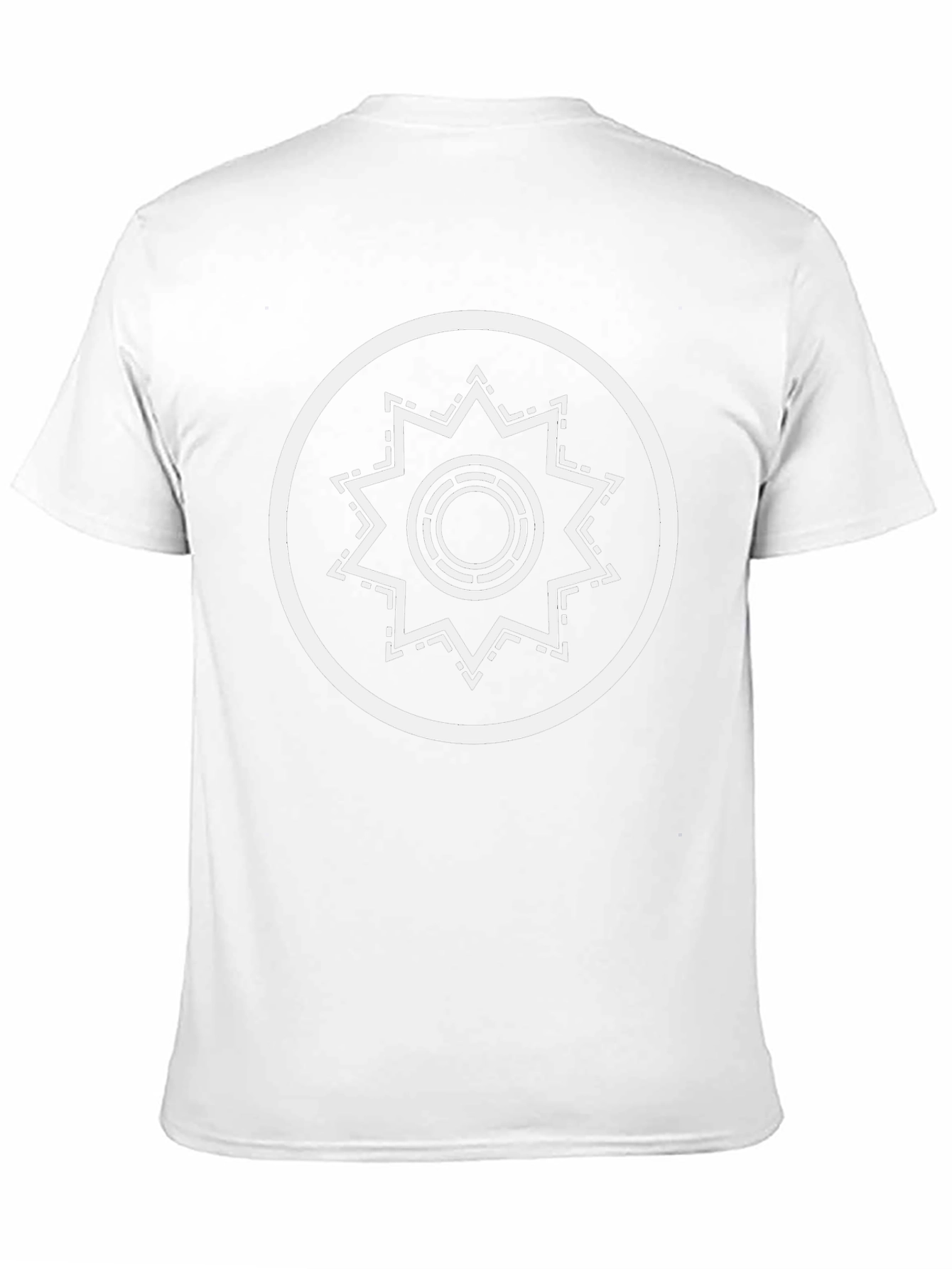 Stylish Black T-Shirt with Geometric Circle Star Design