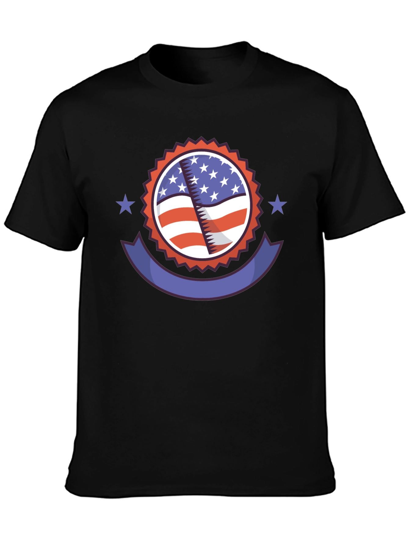 Patriotic American Flag Graphic T-Shirt