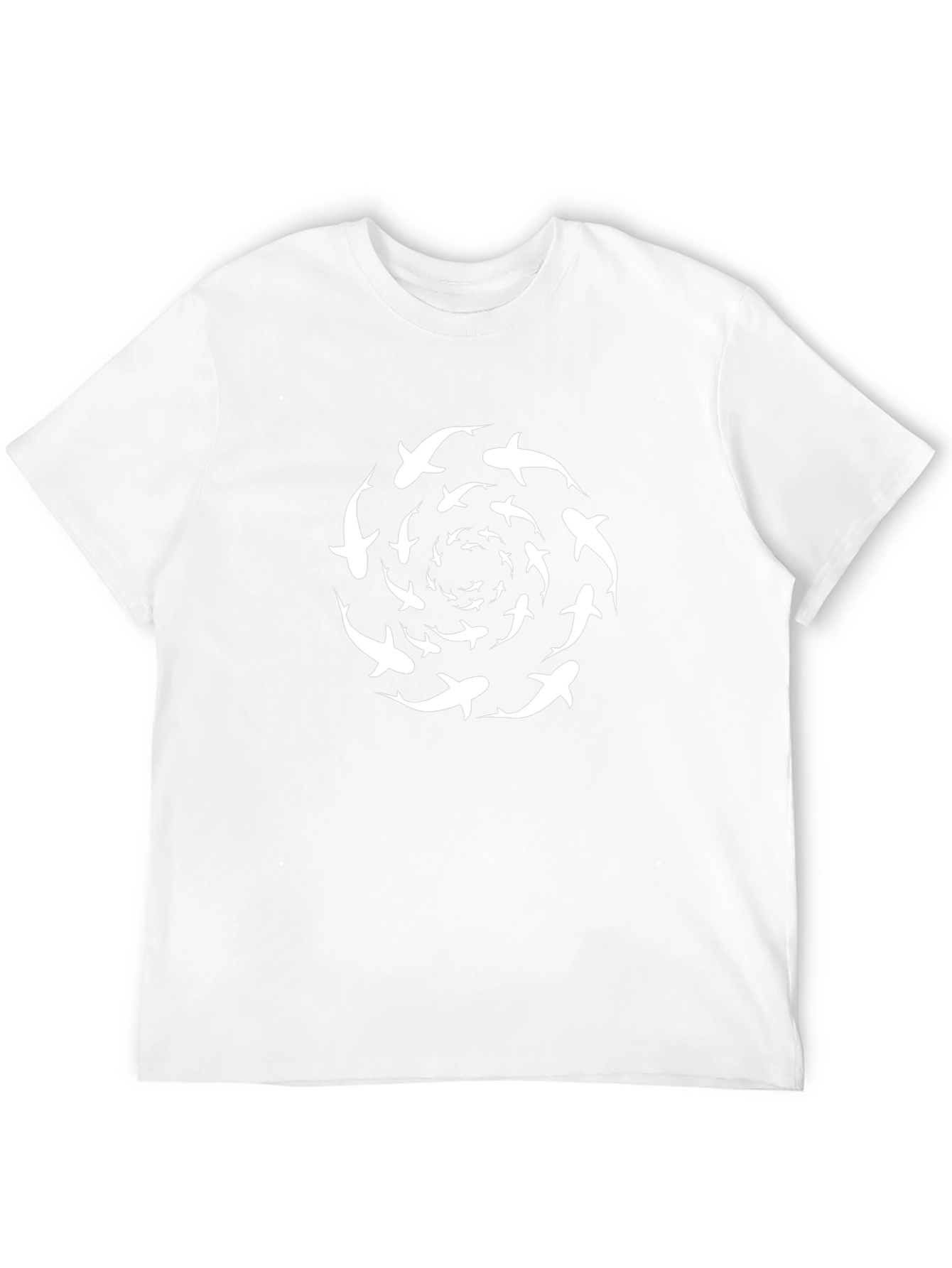 Shark Swirl Graphic T-Shirt - Cool Black Tee