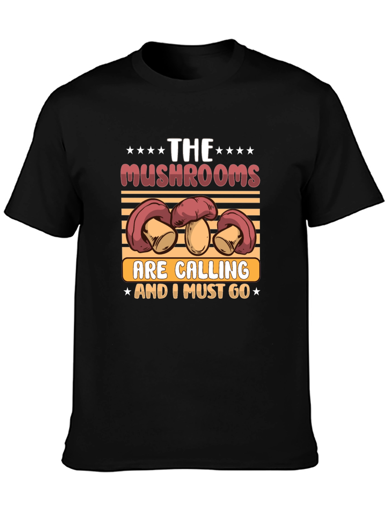 Mushroom Calling Black Tee