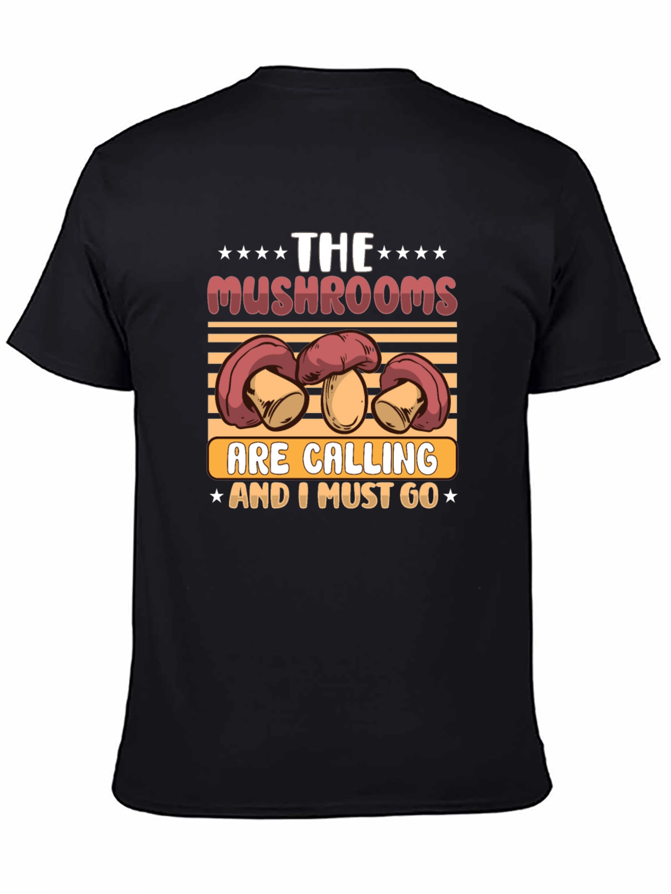 Mushroom Calling Black Tee