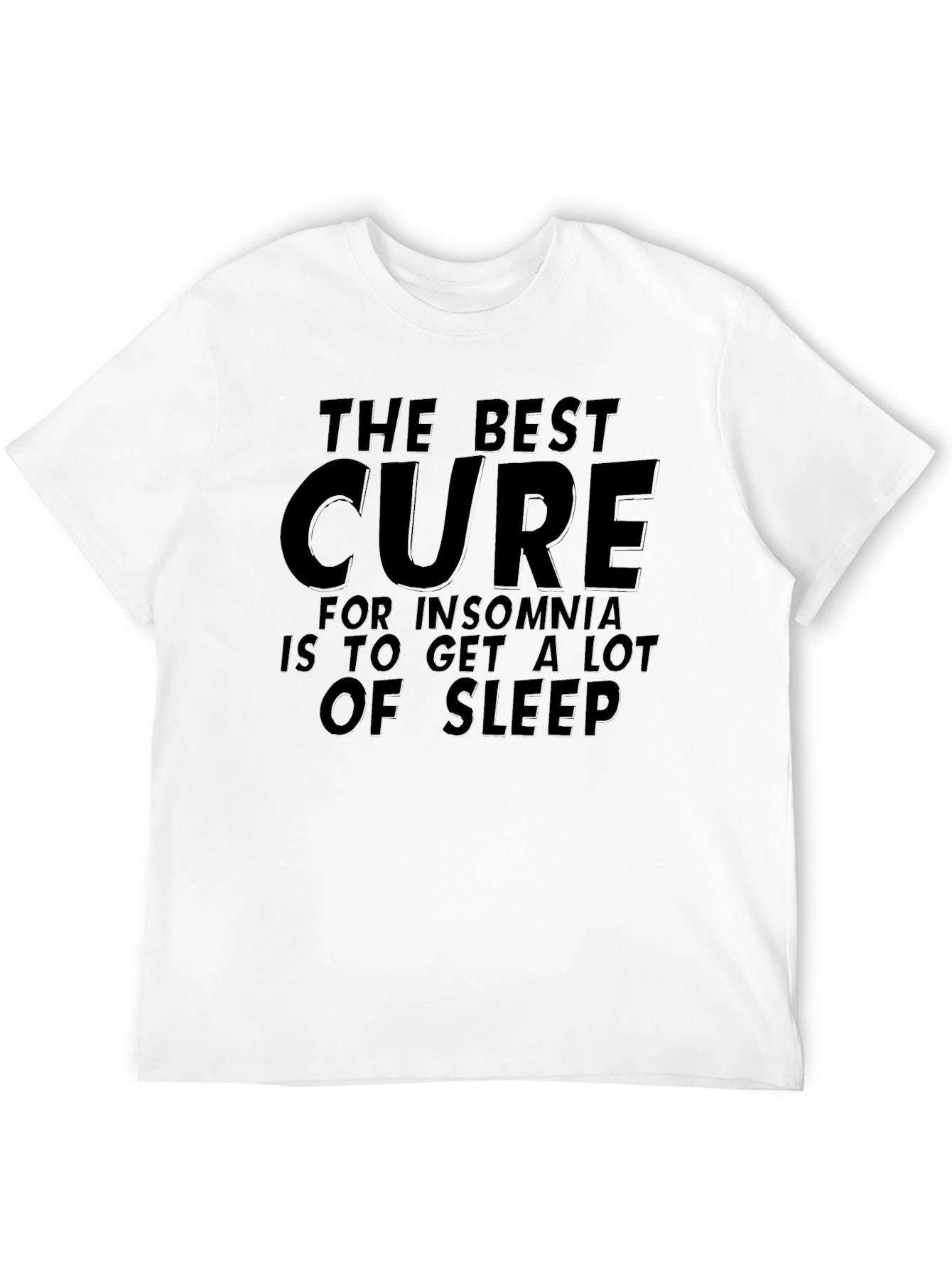 Funny Insomnia Cure Black T-Shirt