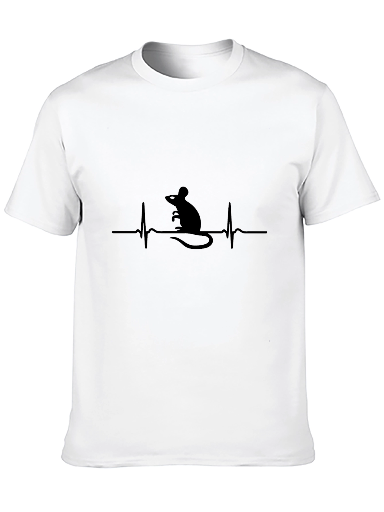 Mouse Heartbeat T-Shirt - Black Graphic Tee