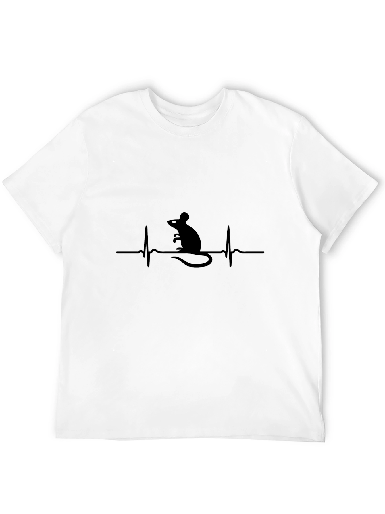 Mouse Heartbeat T-Shirt - Black Graphic Tee
