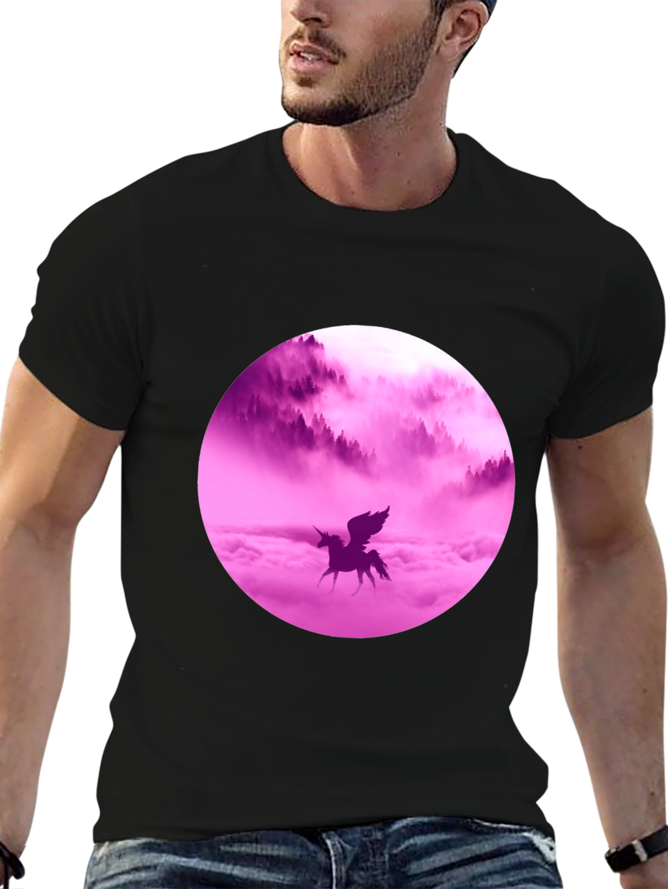 Unicorn Dreams Graphic Tee - Black