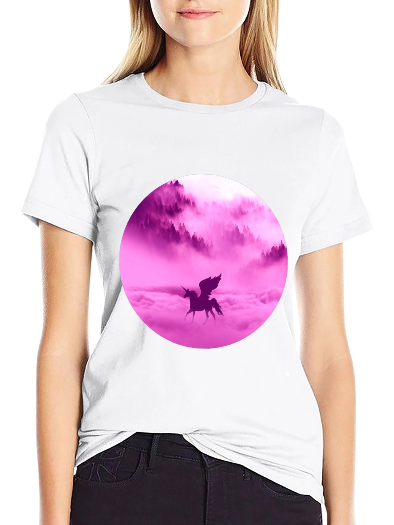 Unicorn Dreams Graphic Tee - Black