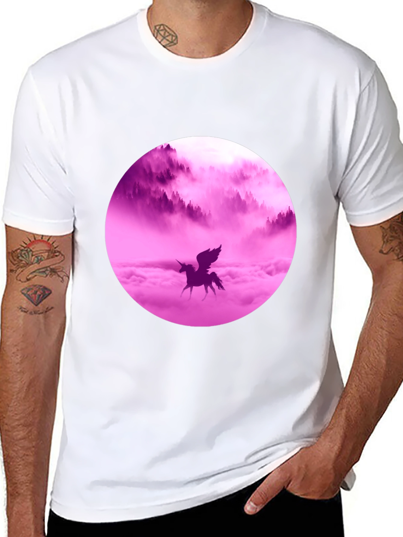 Unicorn Dreams Graphic Tee - Black