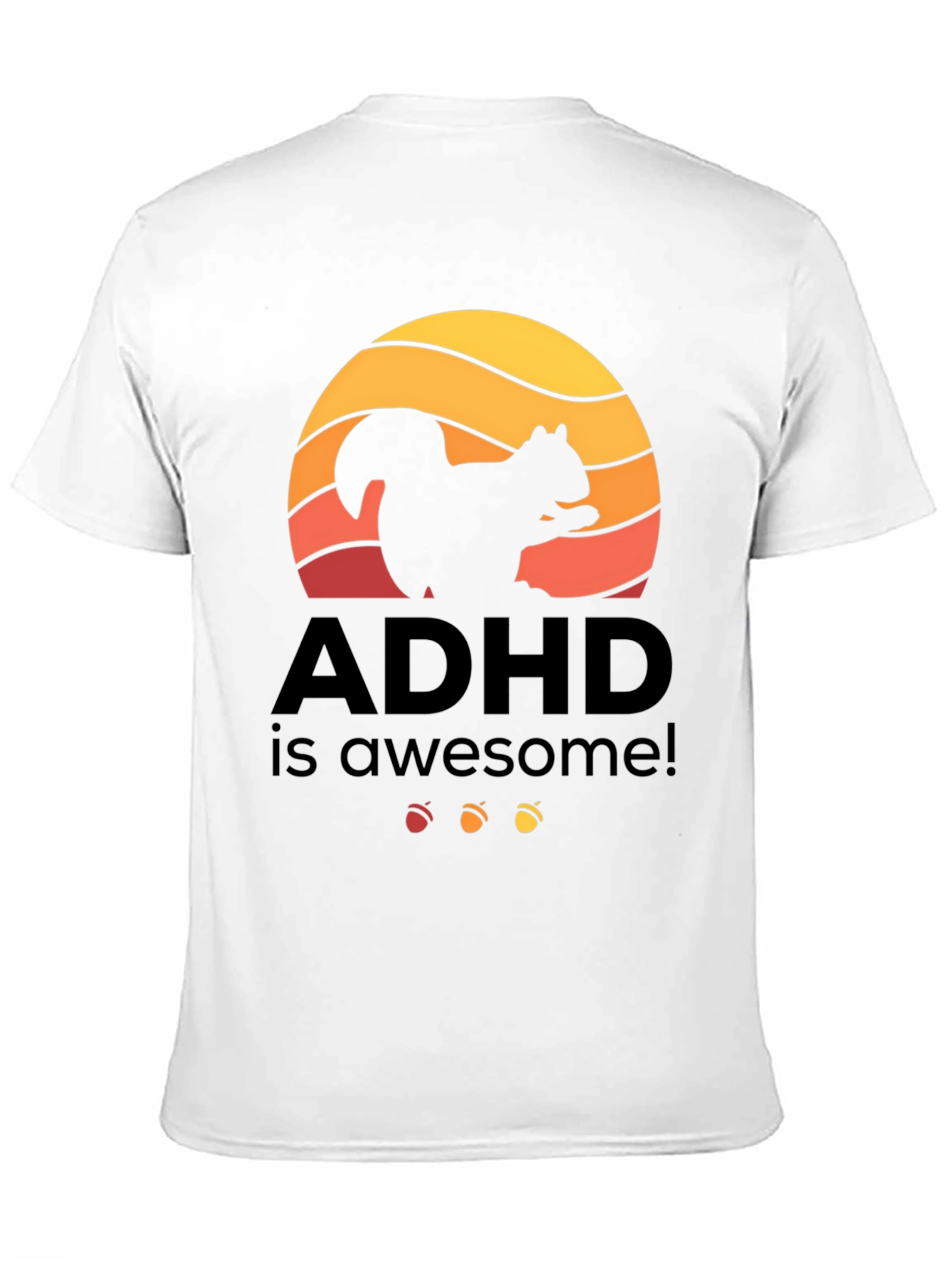 ADHD is Awesome! Squirrel Sunset Graphic Tee