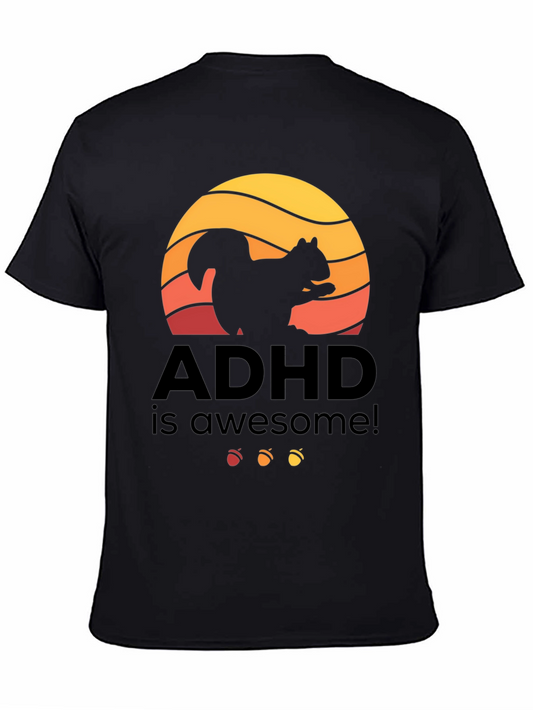 ADHD is Awesome! Squirrel Sunset Graphic Tee