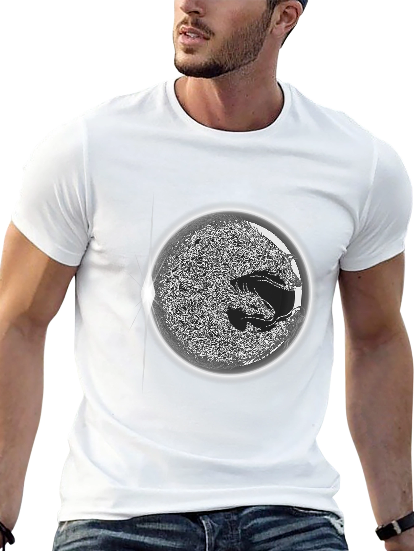 Mystic Dragon Sphere Graphic T-Shirt