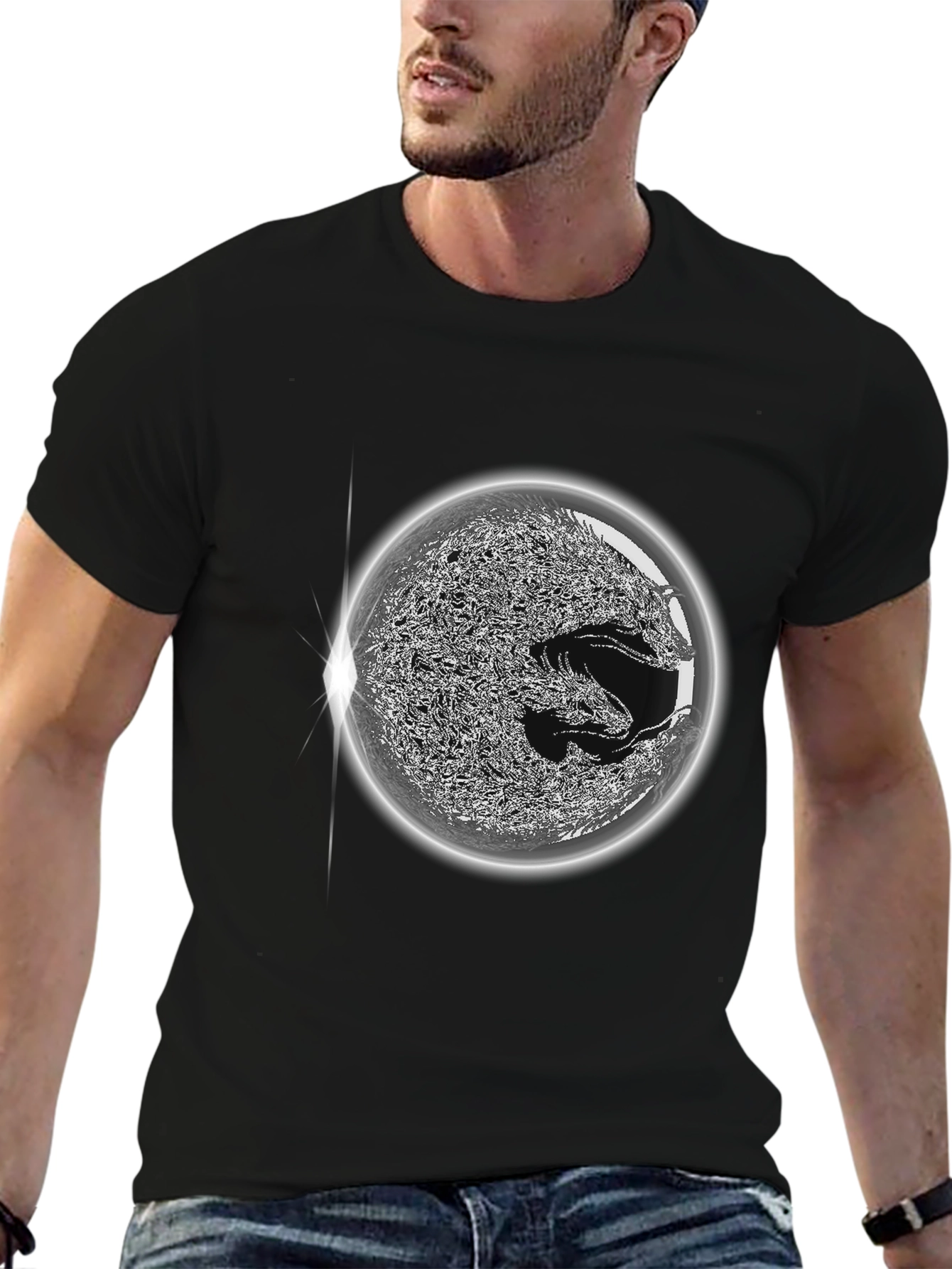 Mystic Dragon Sphere Graphic T-Shirt