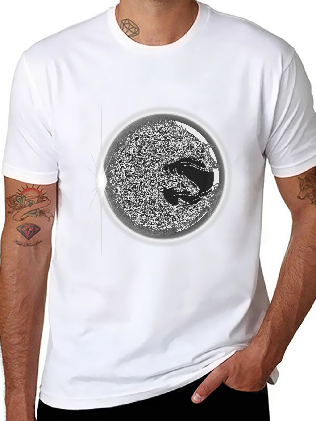 Mystic Dragon Sphere Graphic T-Shirt