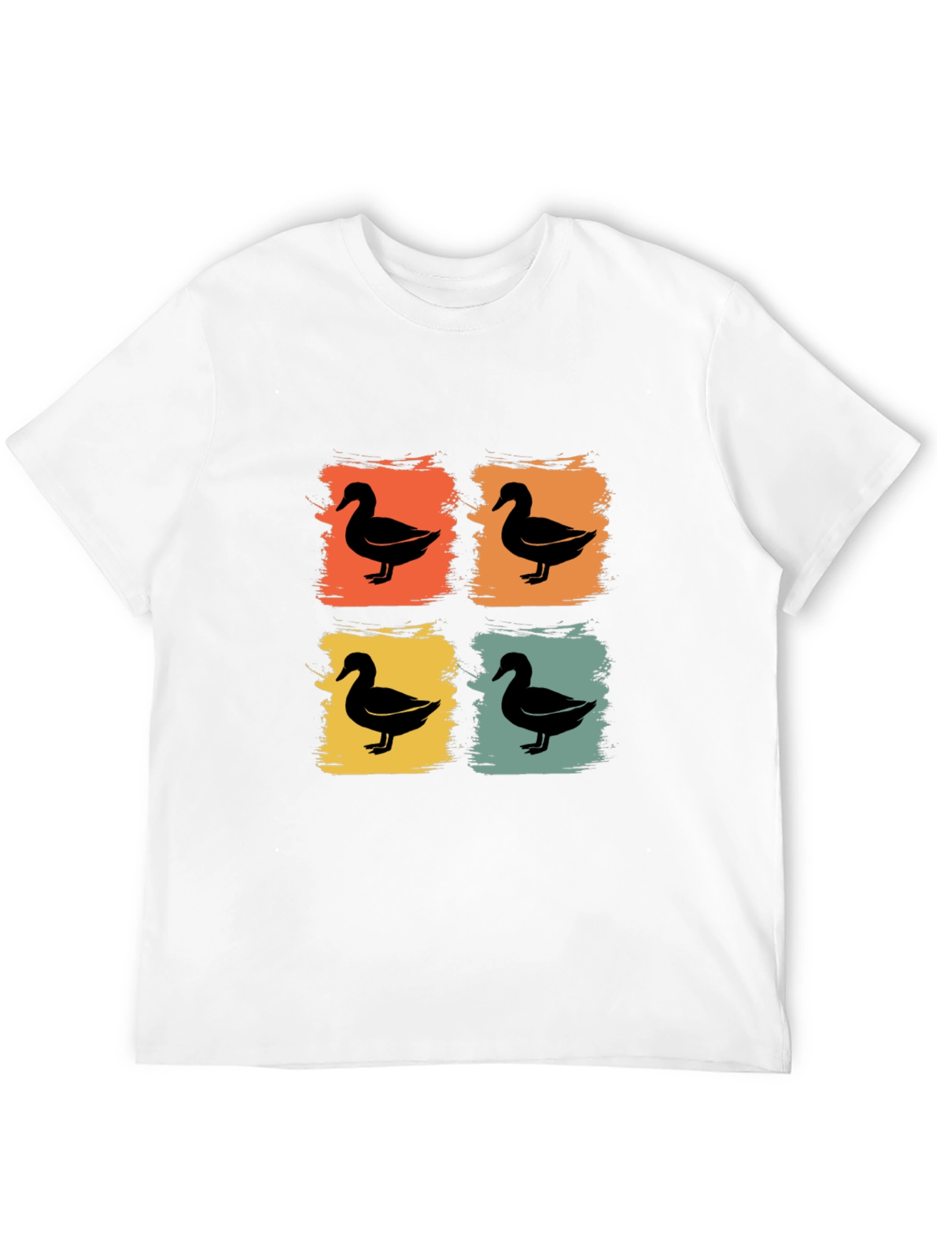 Retro Duck Square T-Shirt - Black