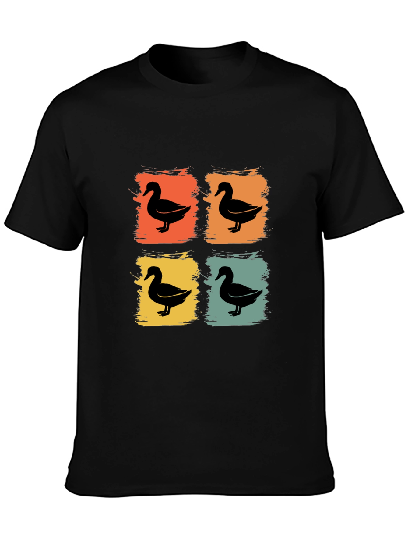 Retro Duck Square T-Shirt - Black