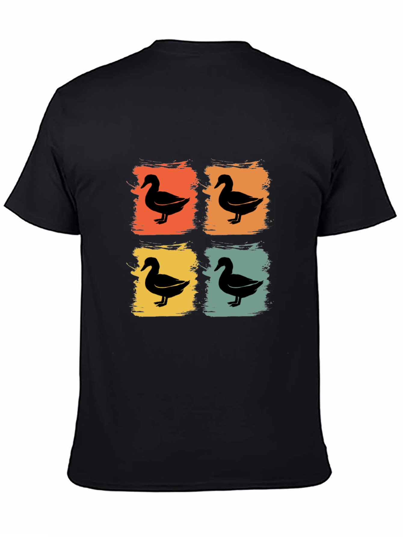 Retro Duck Square T-Shirt - Black