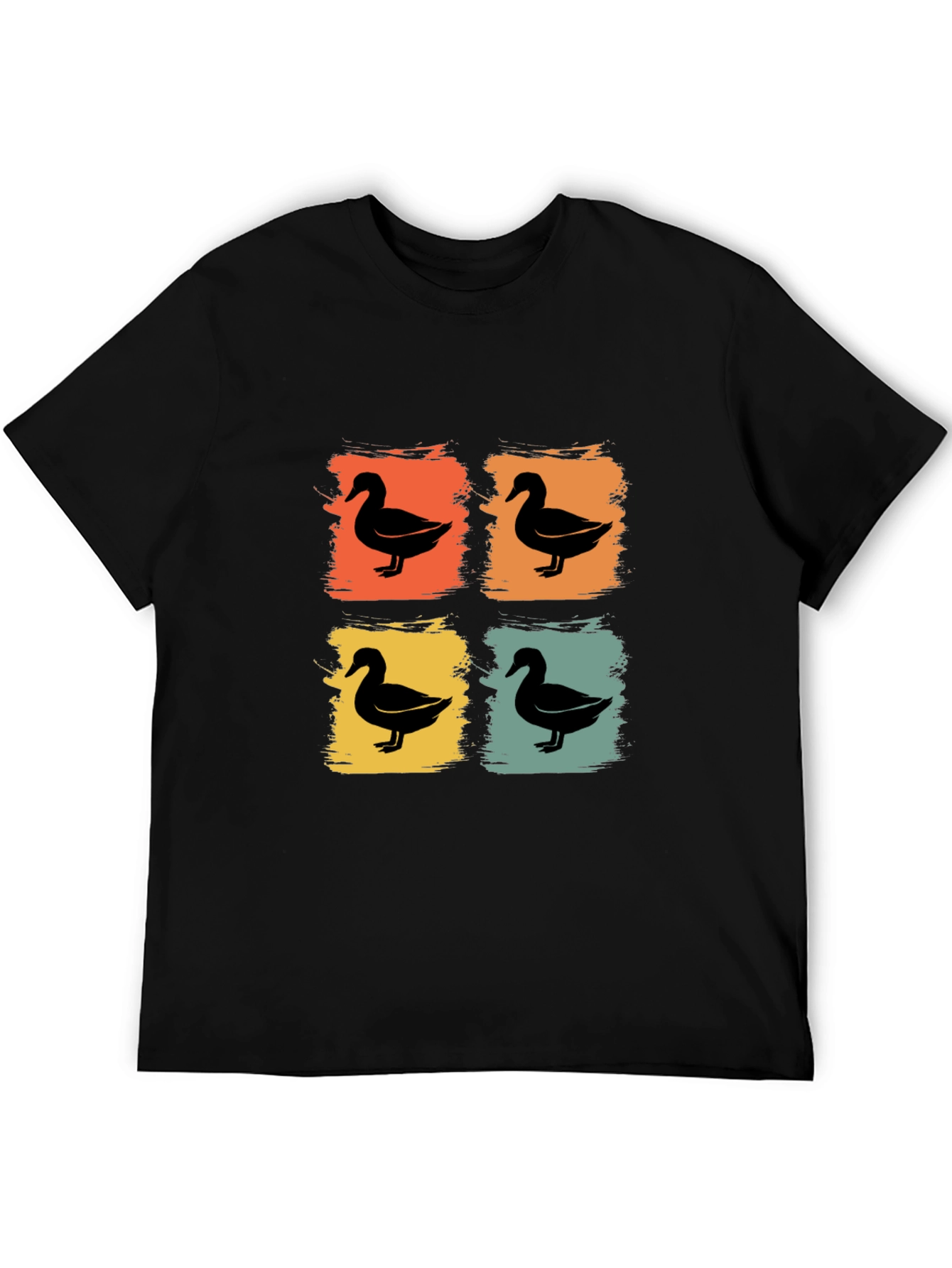 Retro Duck Square T-Shirt - Black