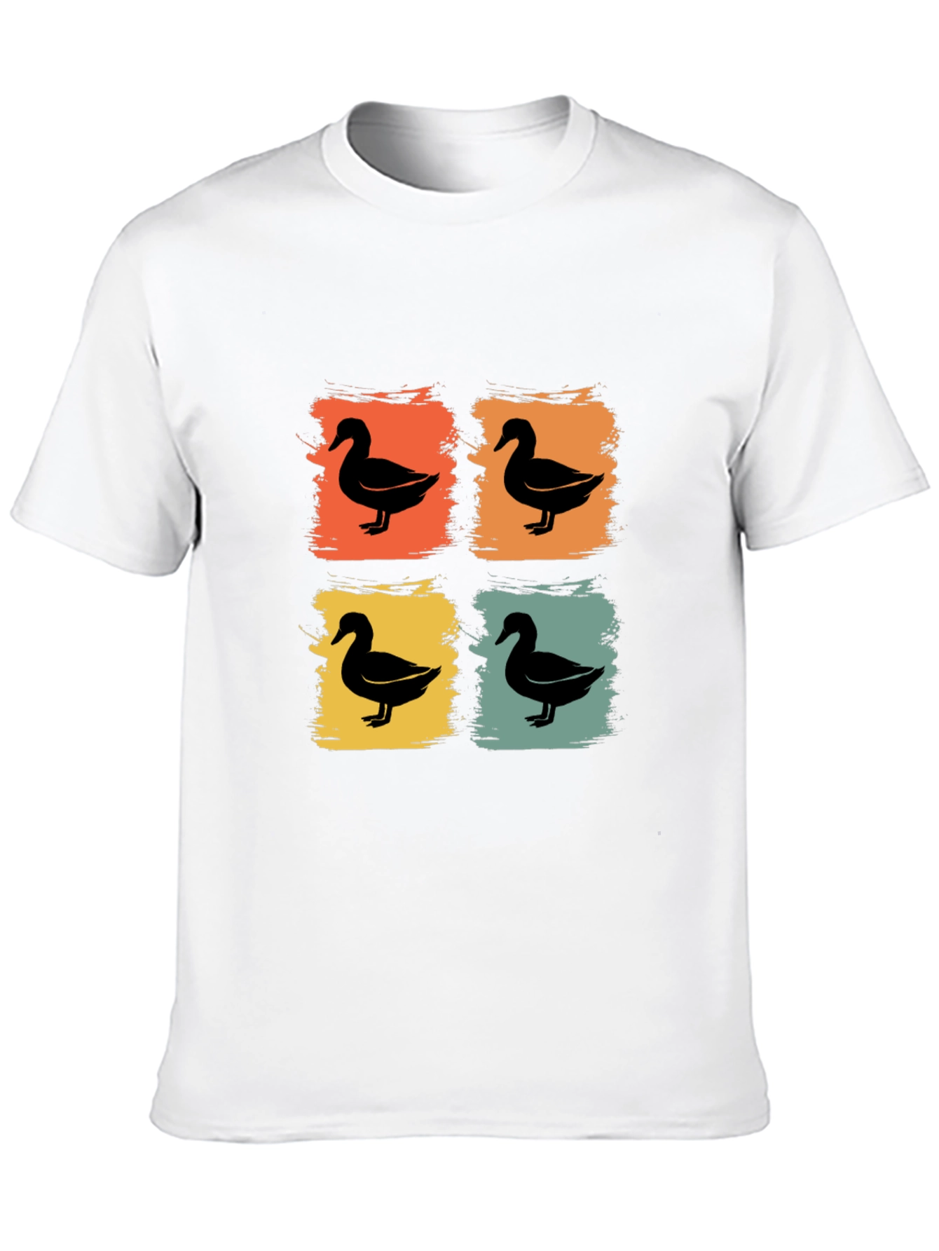 Retro Duck Square T-Shirt - Black