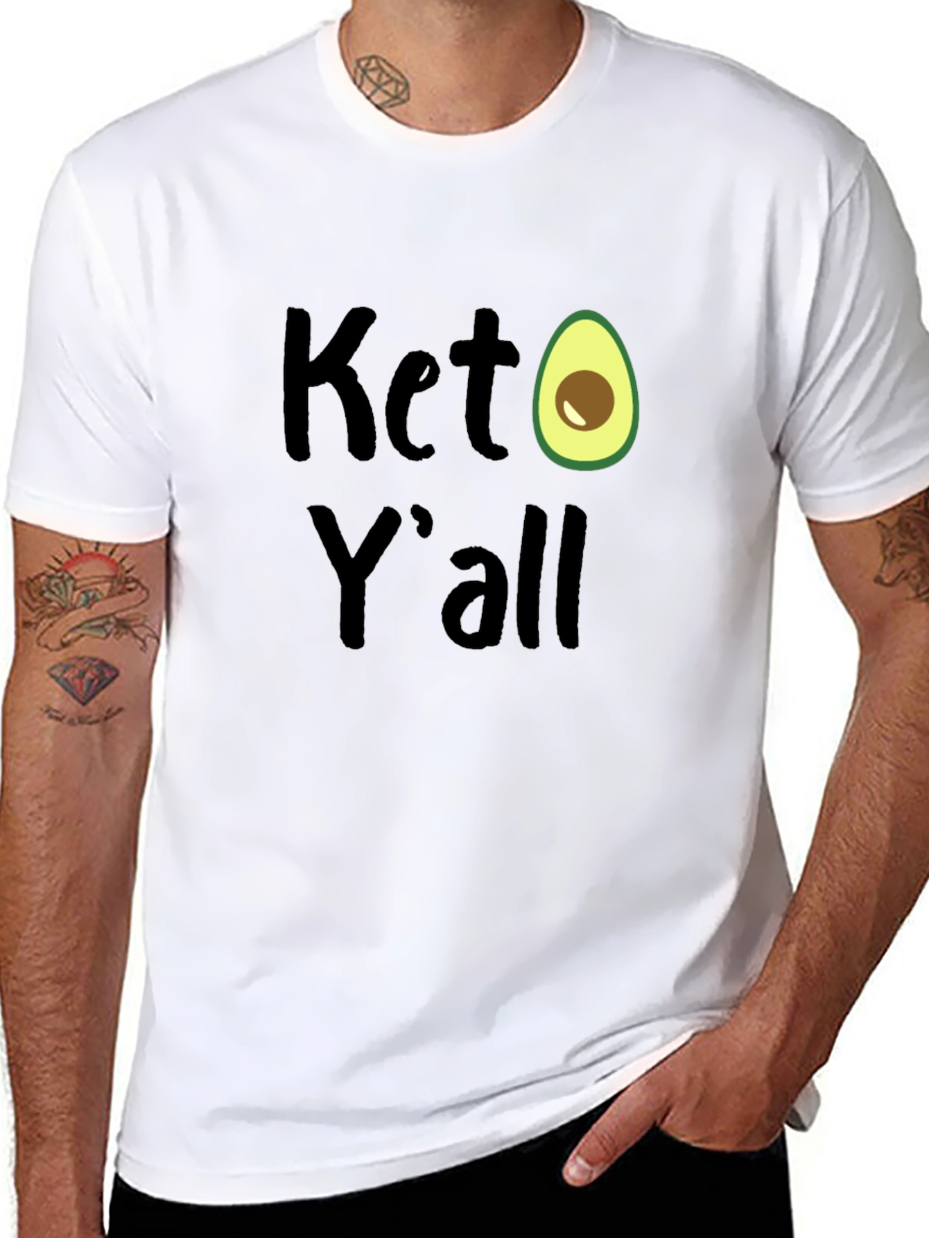 Keto Yall Avocado Graphic T-Shirt