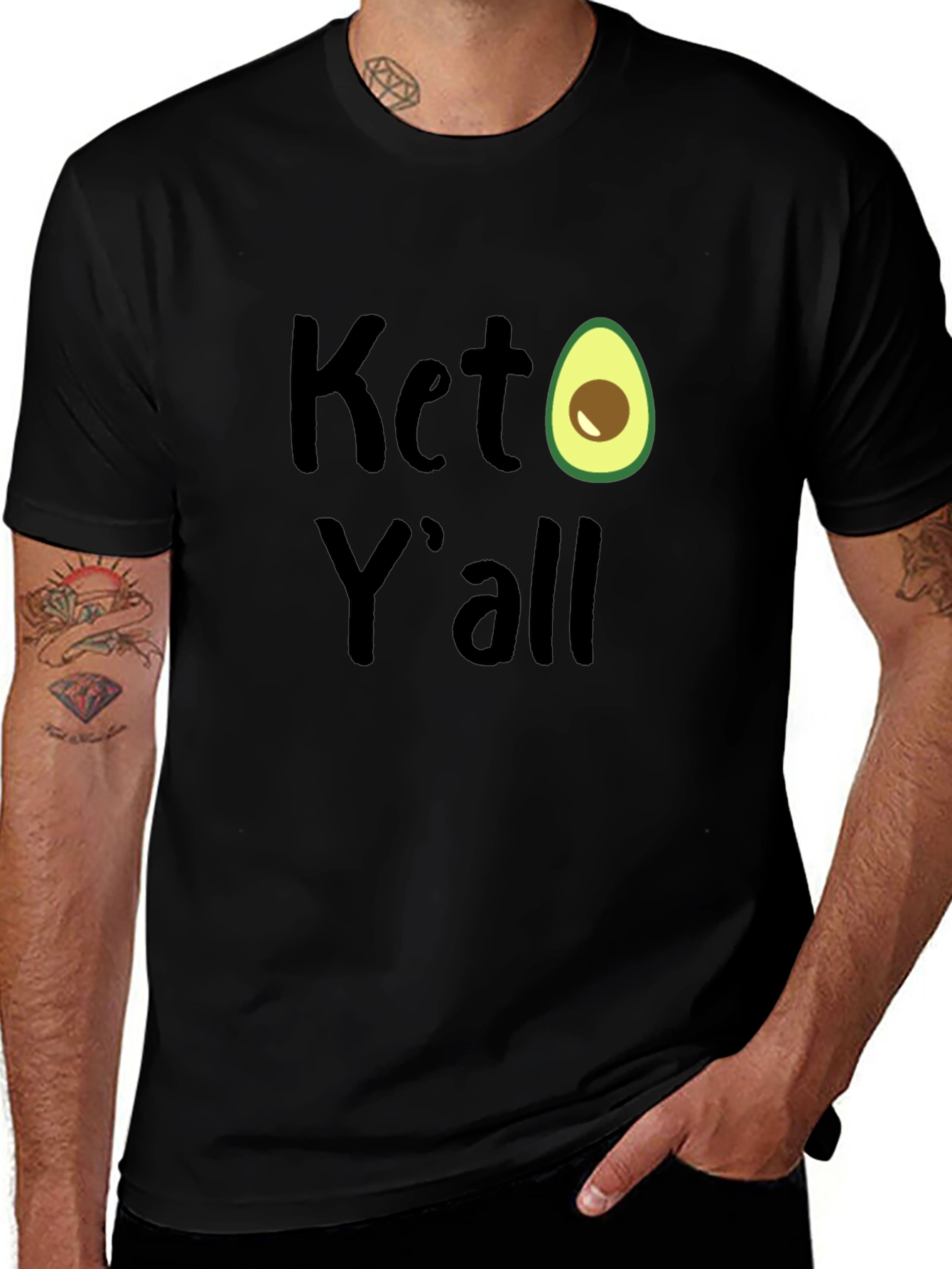 Keto Yall Avocado Graphic T-Shirt