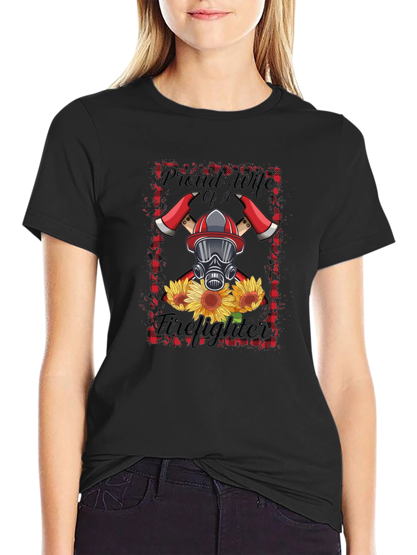 Proud Firefighter Wife Graphic T-Shirt