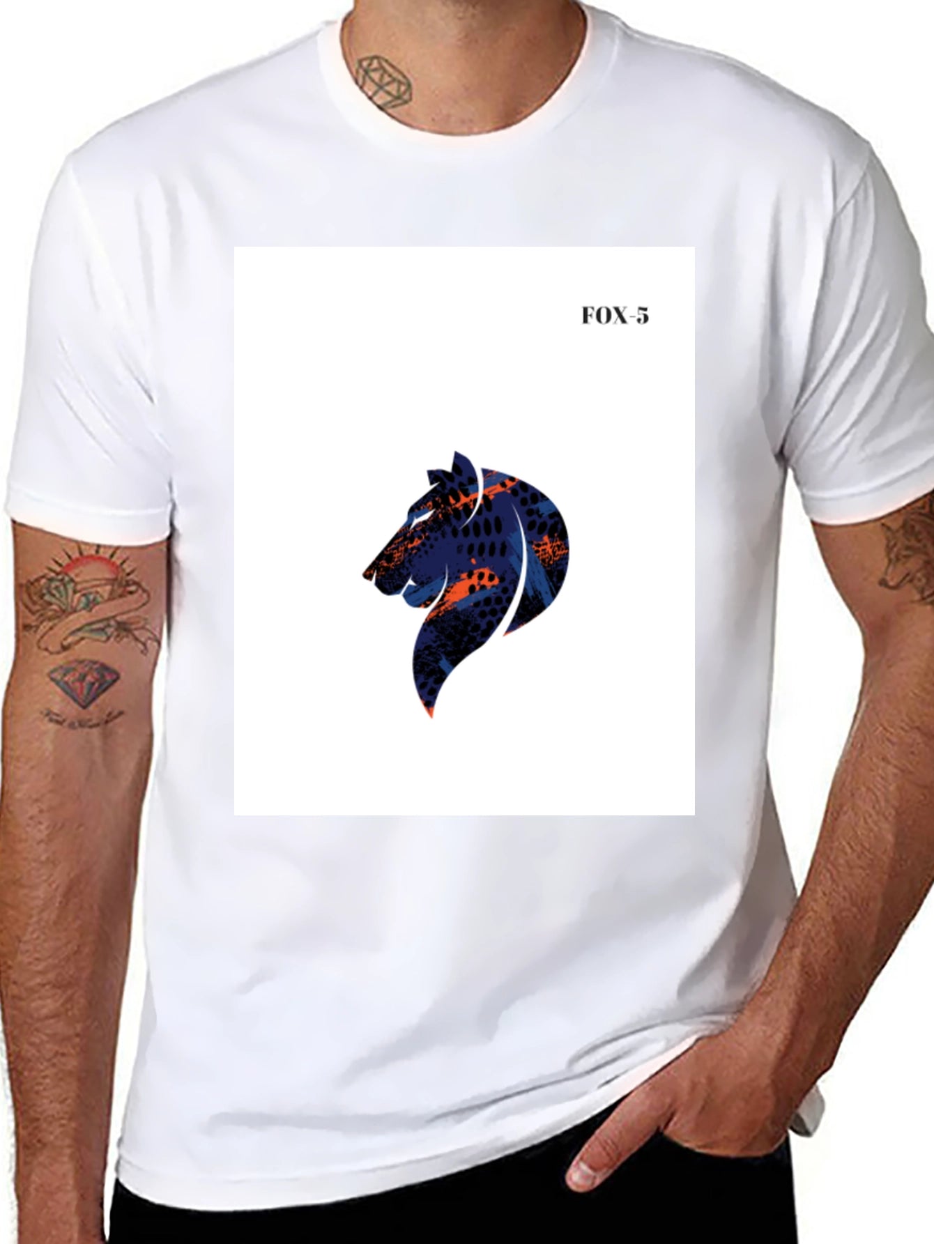 Fox 5 Graphic T-Shirt - Stylish Mens Tee