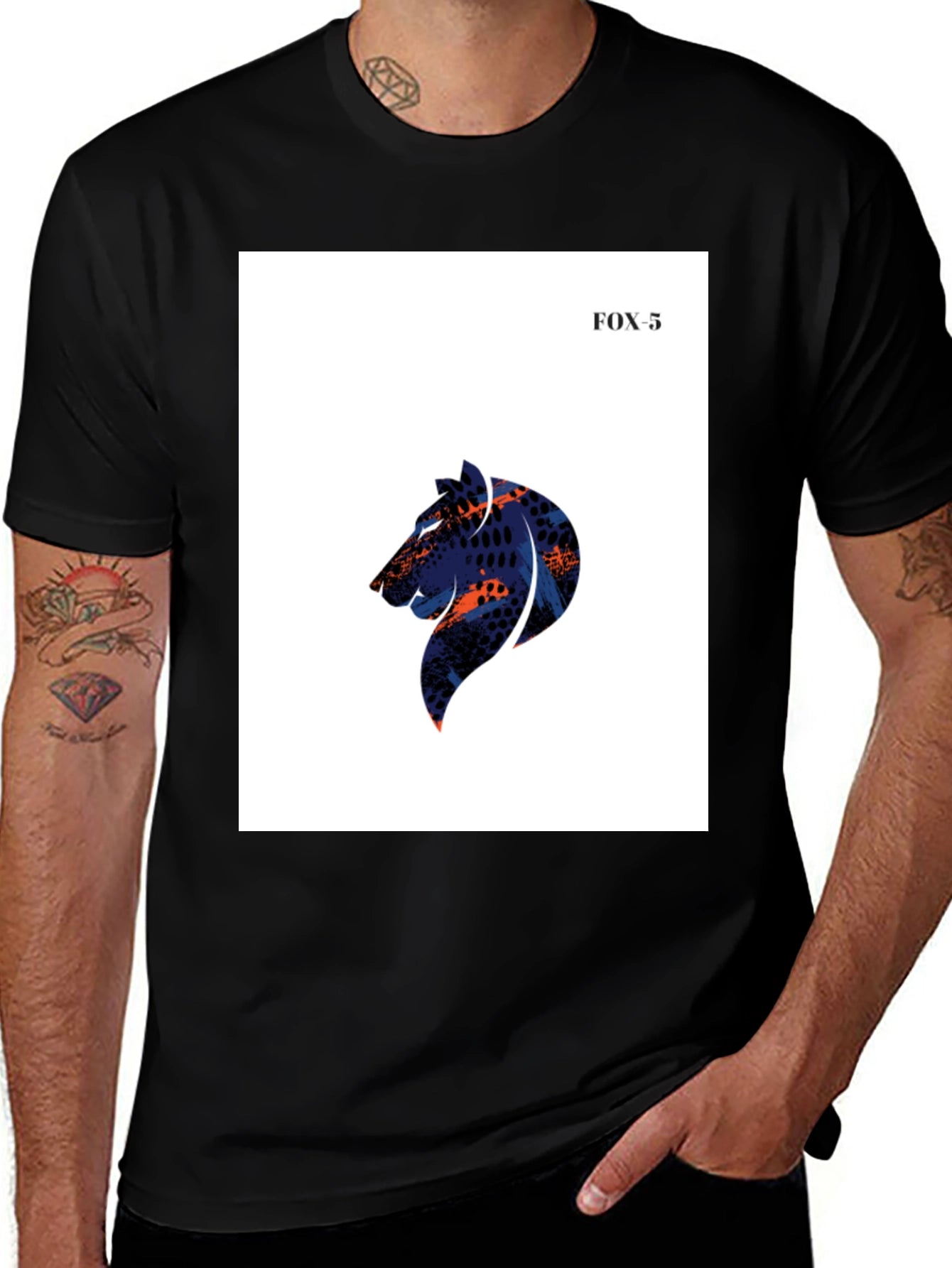 Fox 5 Graphic T-Shirt - Stylish Mens Tee