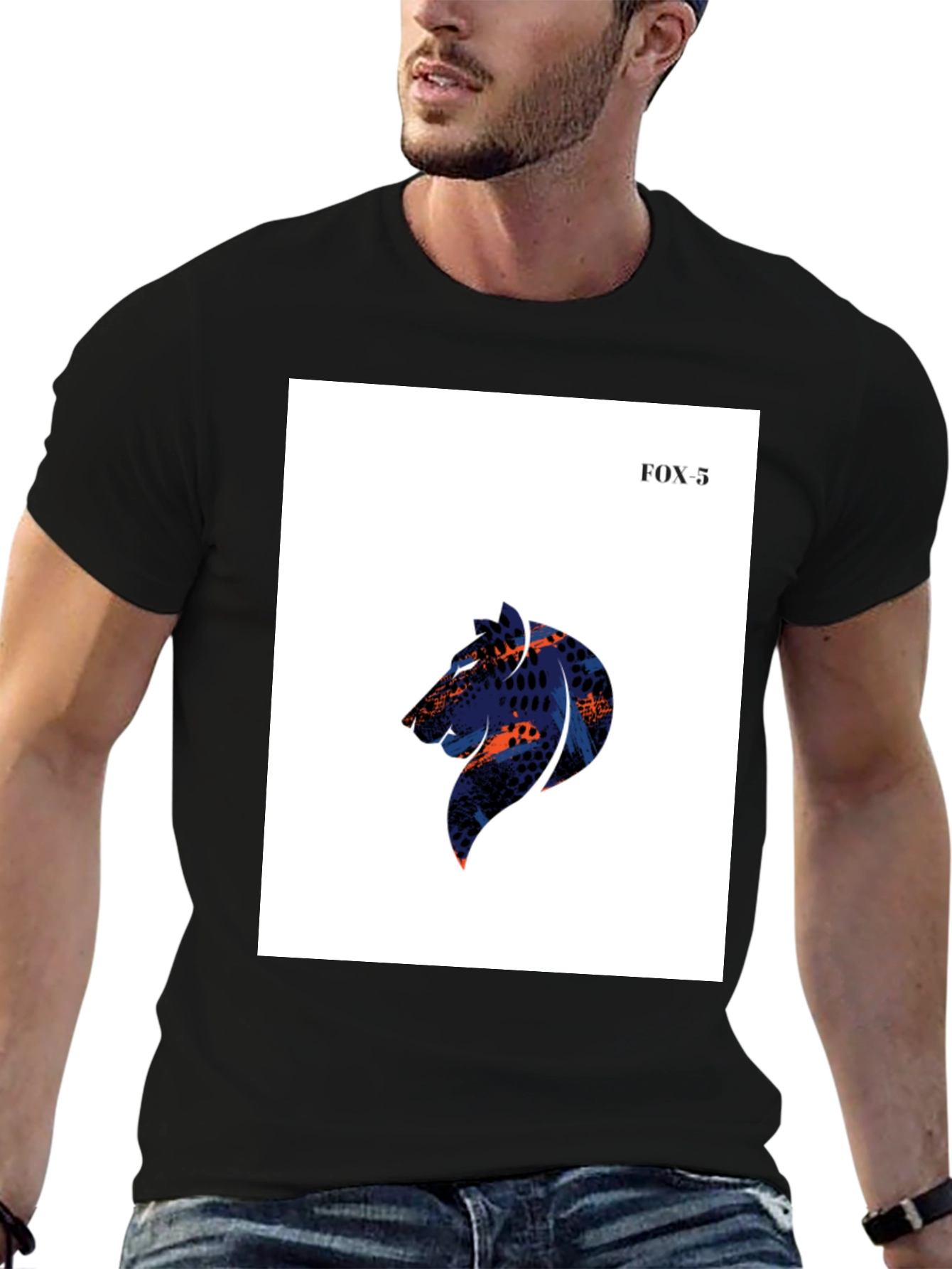 Fox 5 Graphic T-Shirt - Stylish Mens Tee