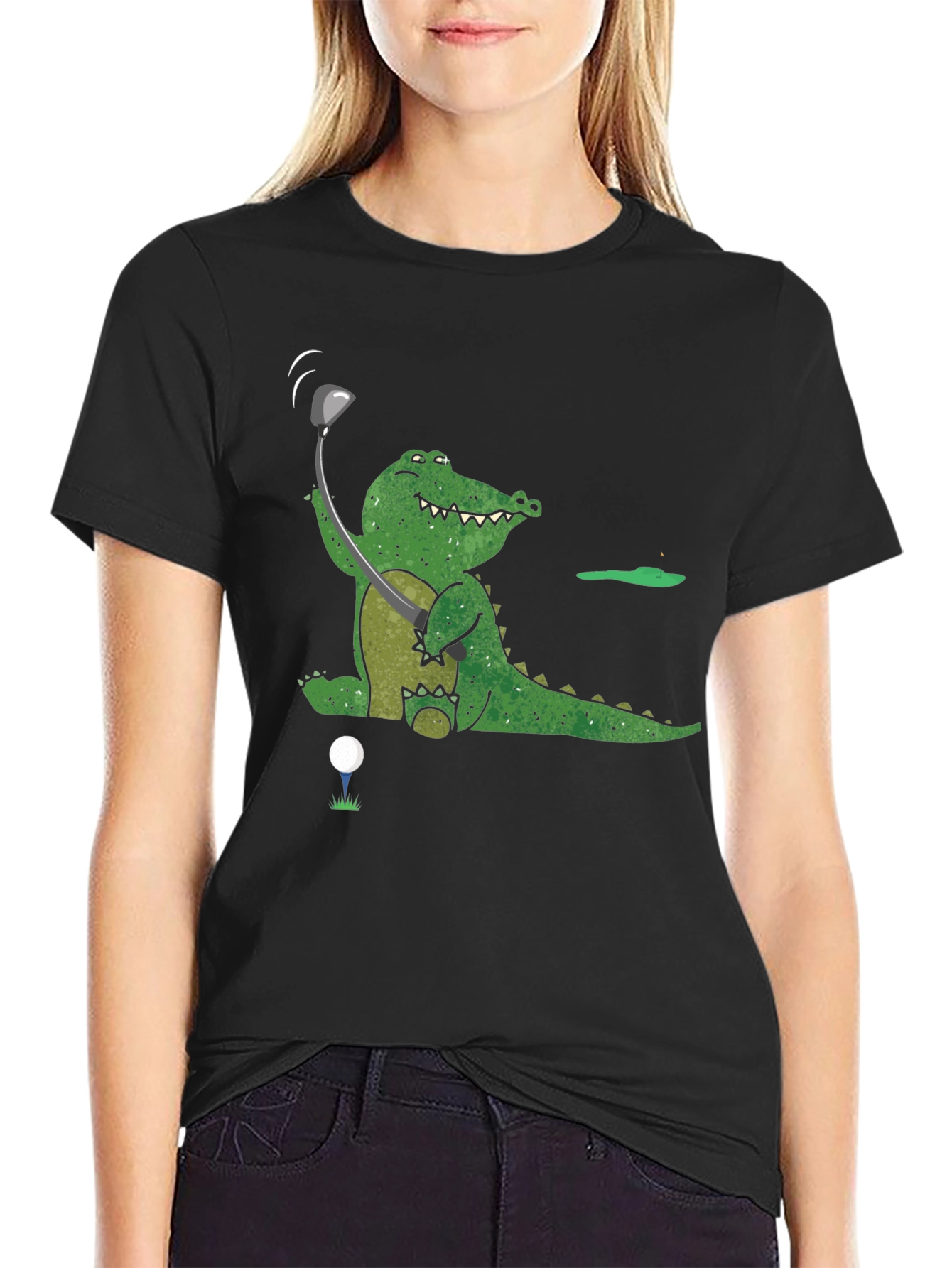 Golfing Gator Graphic Tee - Unique Design!