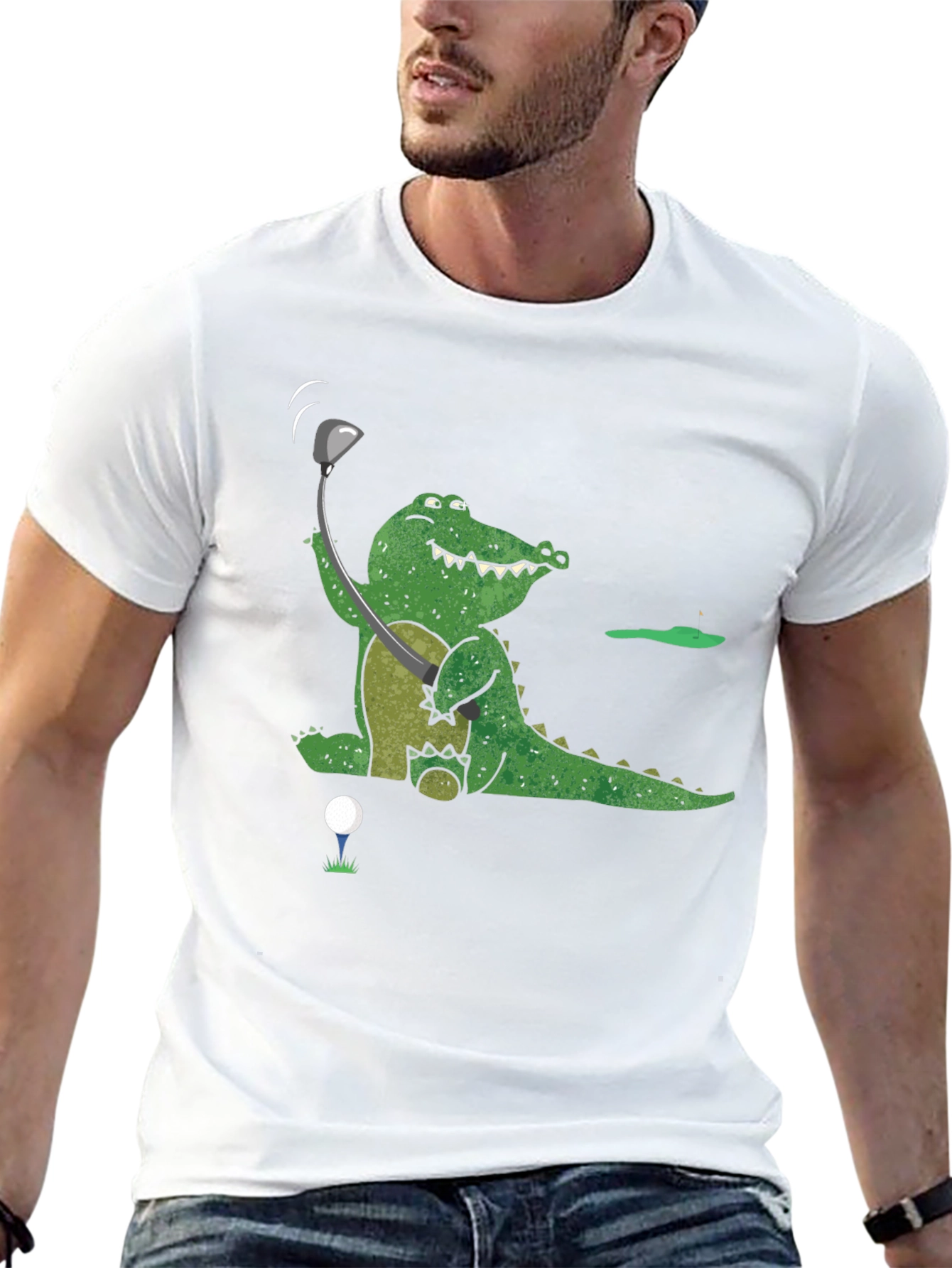 Golfing Gator Graphic Tee - Unique Design!