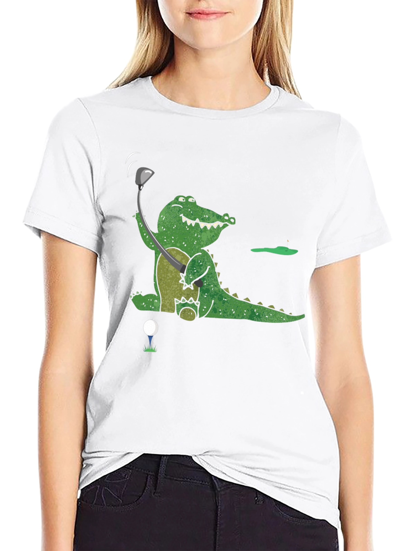 Golfing Gator Graphic Tee - Unique Design!