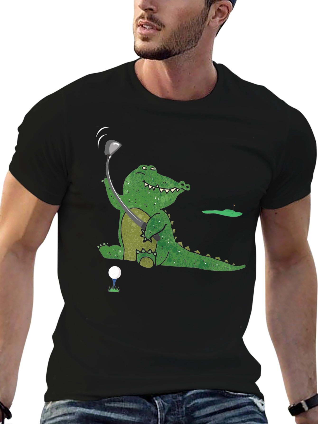 Golfing Gator Graphic Tee - Unique Design!