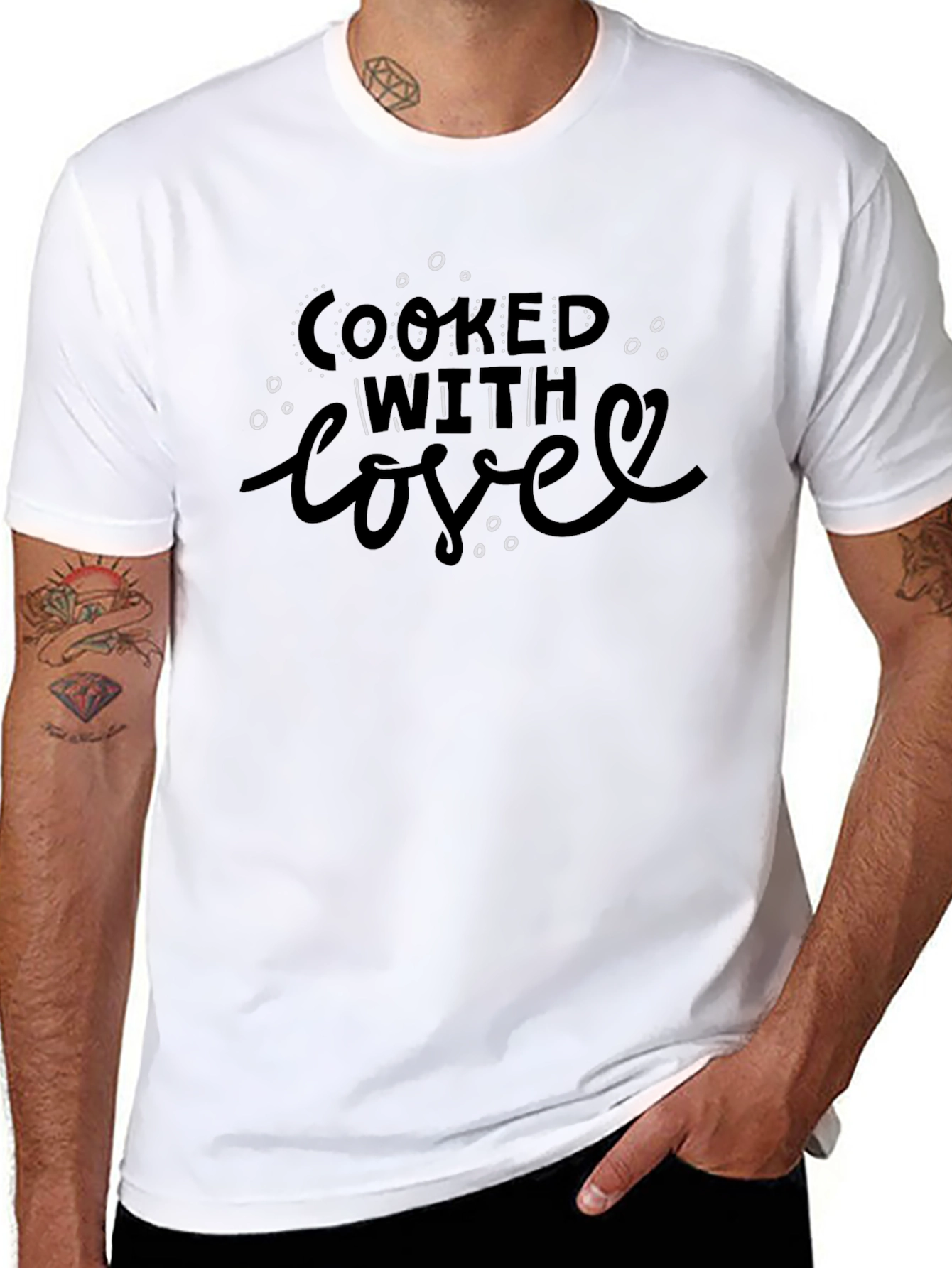 Cooked with Love Black Graphic Tee