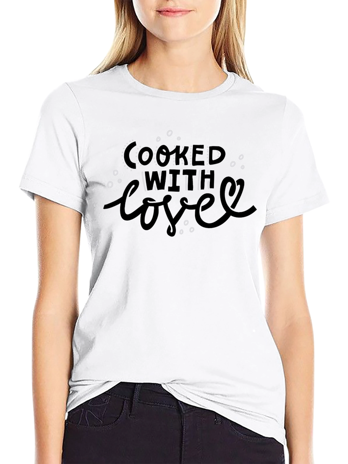 Cooked with Love Black Graphic Tee