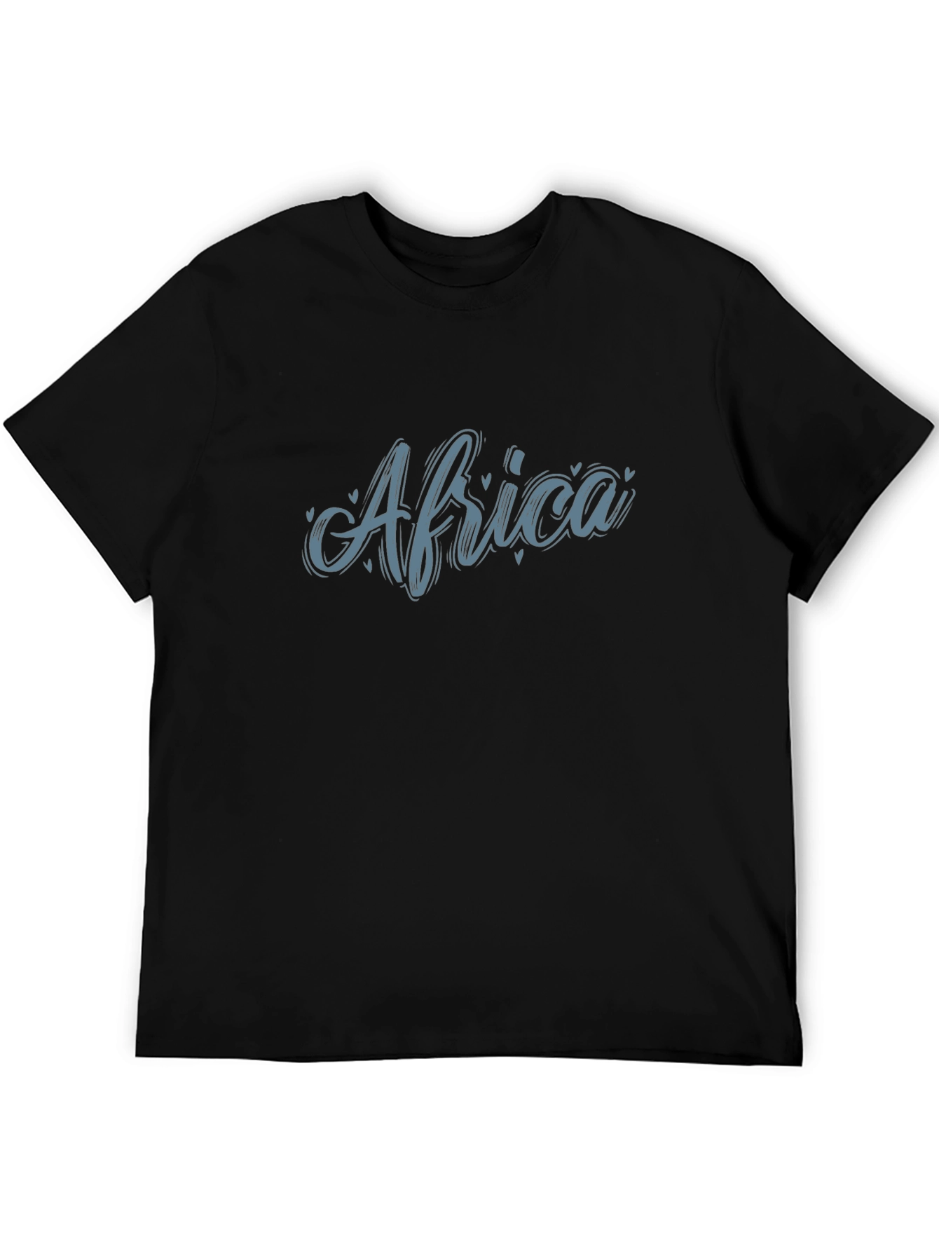 Africa Graphic Tee - Black Cotton T-Shirt