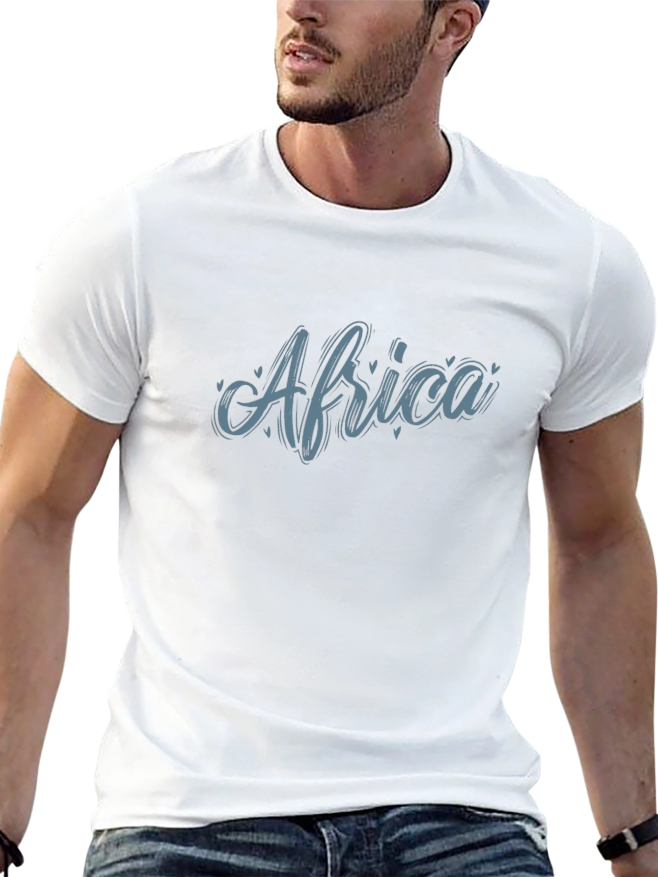 Africa Graphic Tee - Black Cotton T-Shirt
