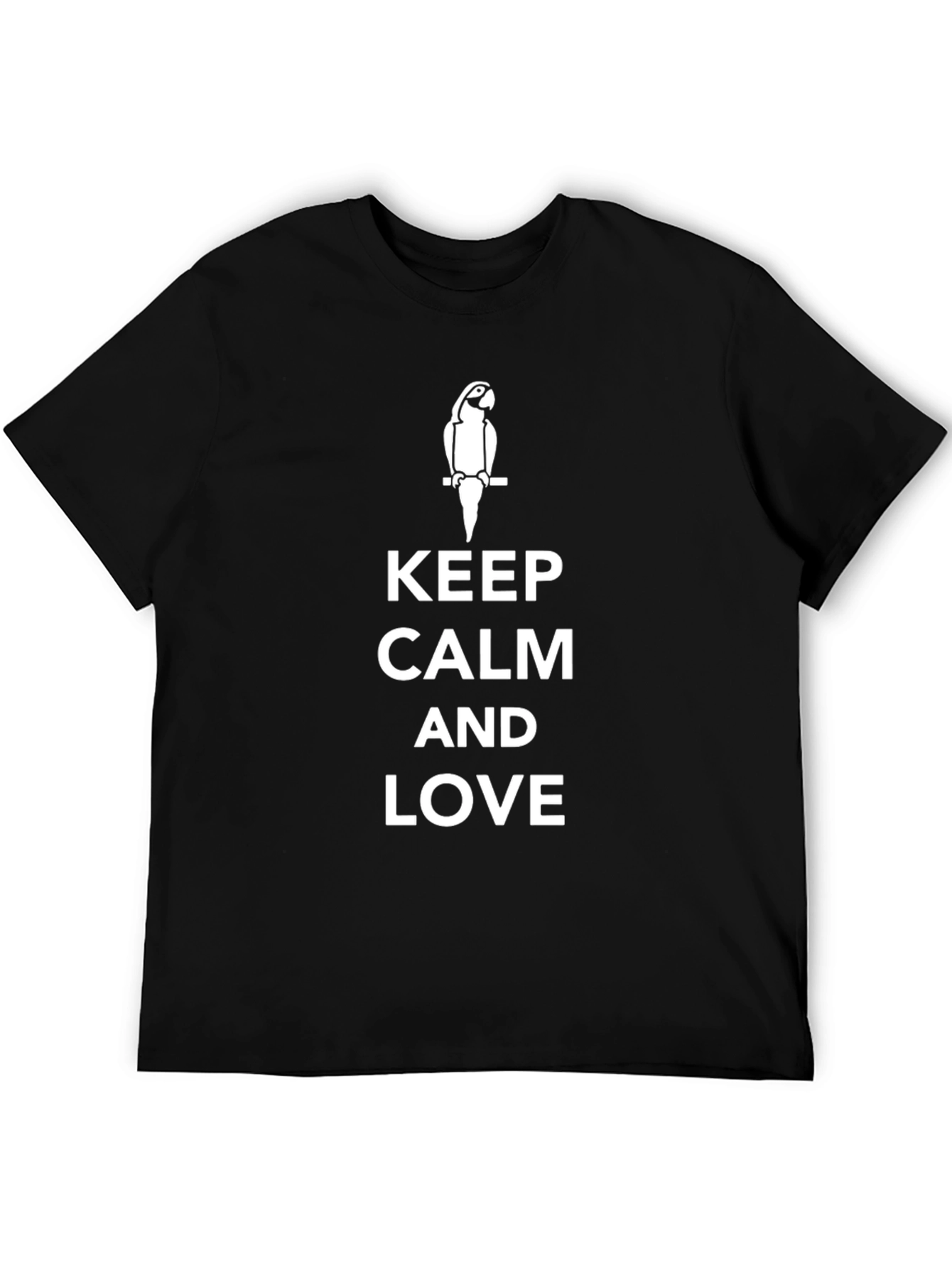 Keep Calm and Love Parrot Graphic T-Shirt