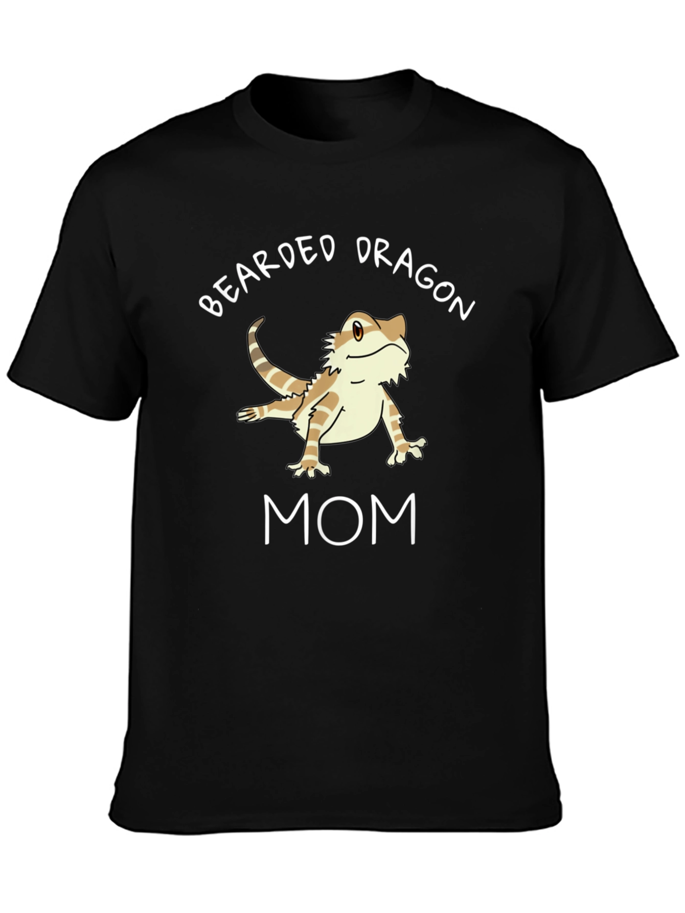 Bearded Dragon Mom Black Graphic Tee