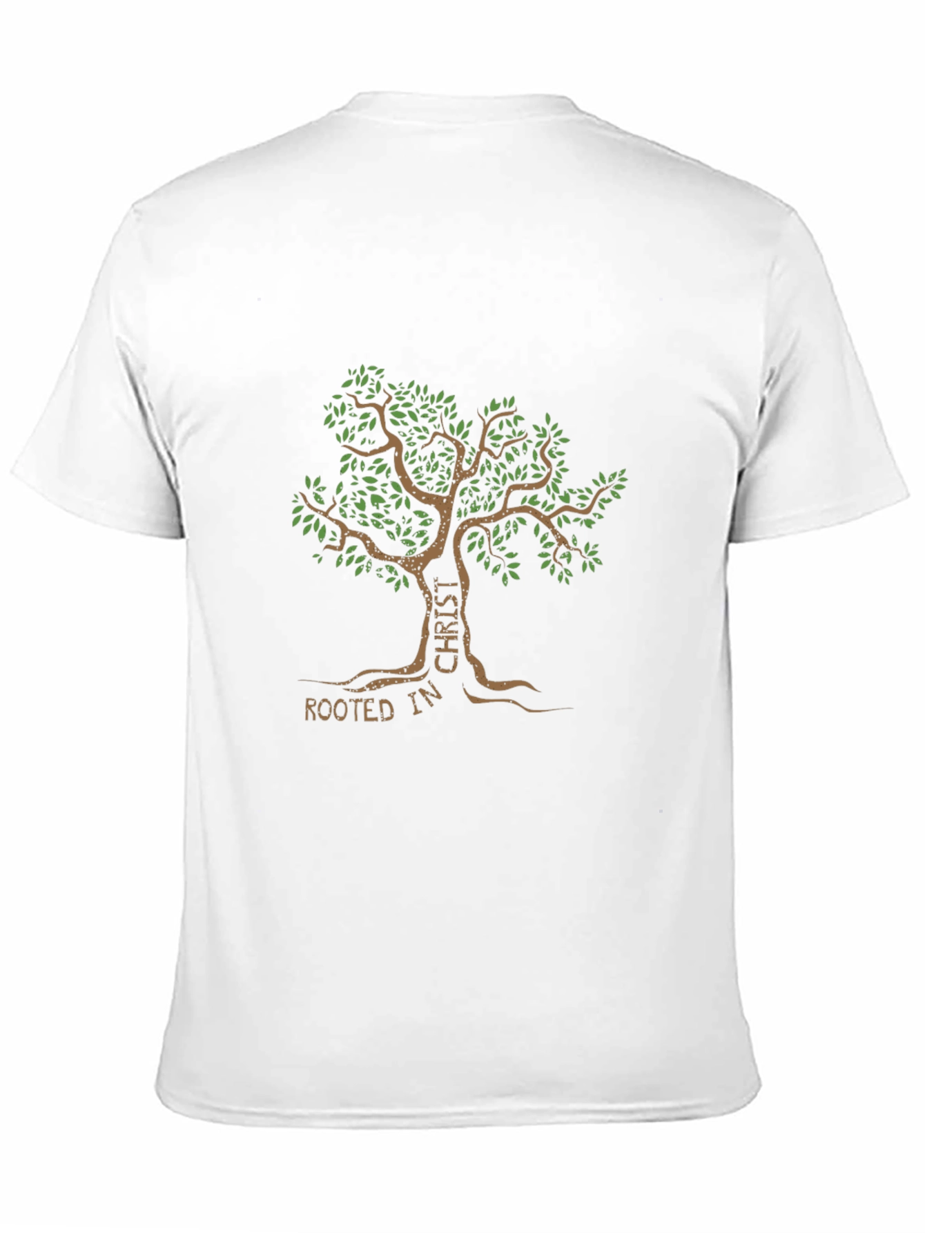 Rooted in Christ Tree Graphic Black T-Shirt