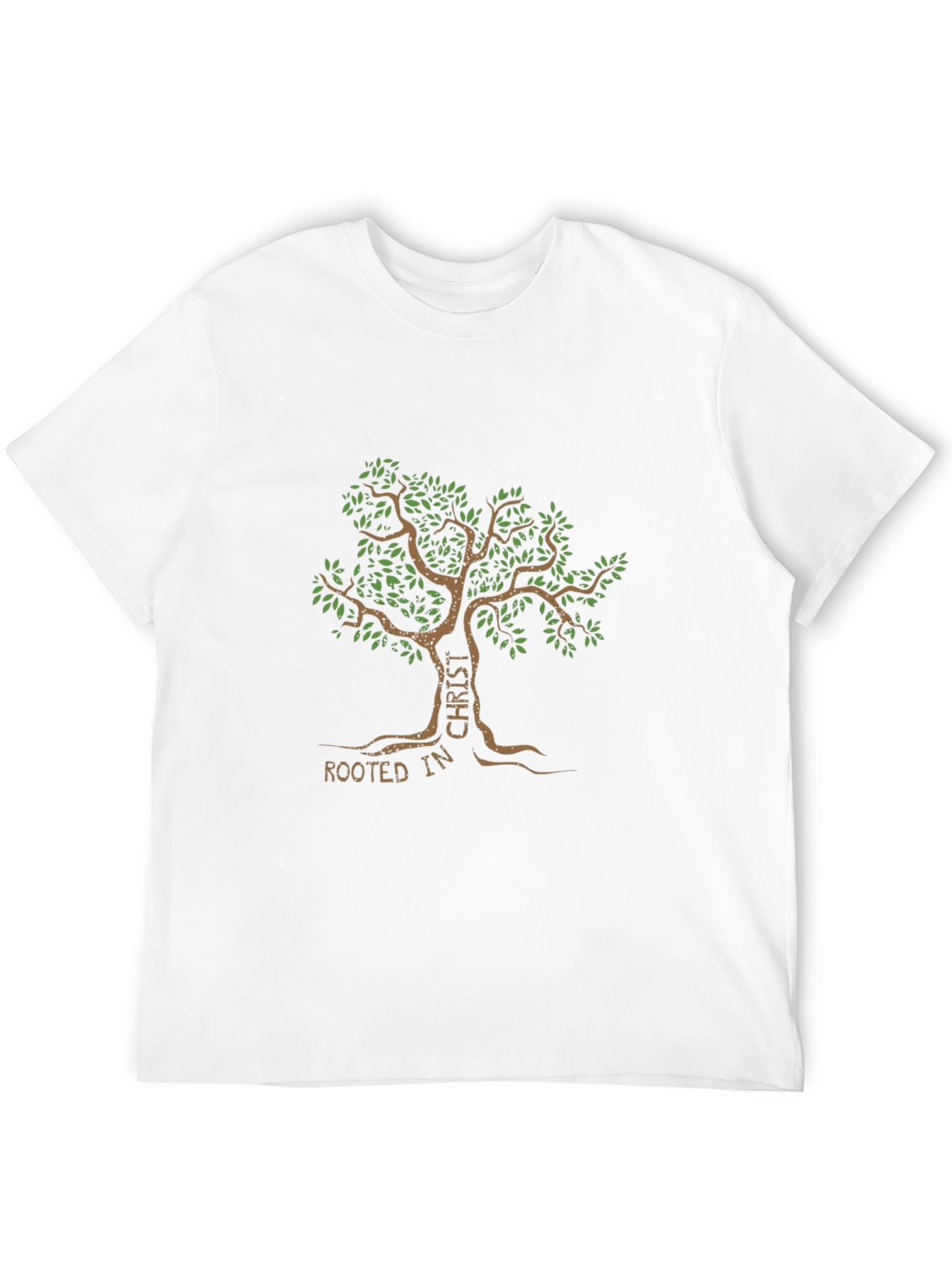 Rooted in Christ Tree Graphic Black T-Shirt